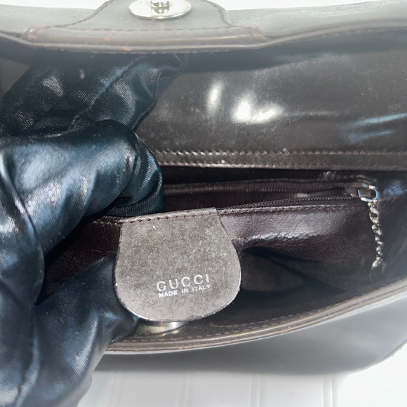 Gucci Dark Brown Leather Shoulder Bag - Picture 14 of 15